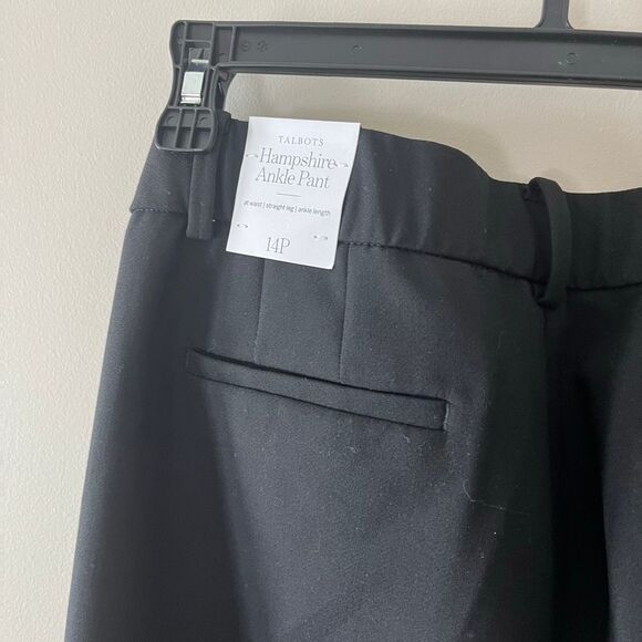 Talbots Hampshire Ankle Pant 14 Petite Black Cropped pants NWT - Picture 10 of 10